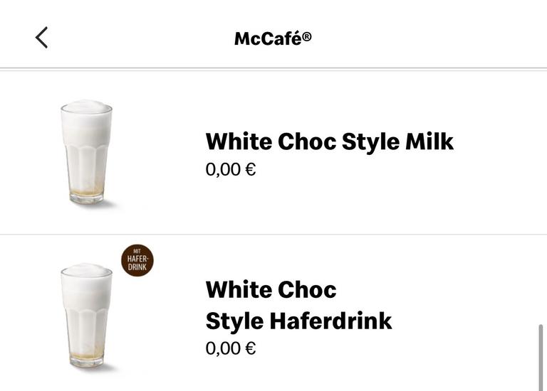 McDonald’s App McCafé kostenloses Getränk