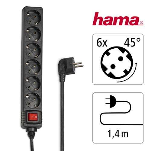 [Prime] Hama Steckdosenleiste 6-fach (Mehrfachsteckdose mit Save Energy-Schalter)