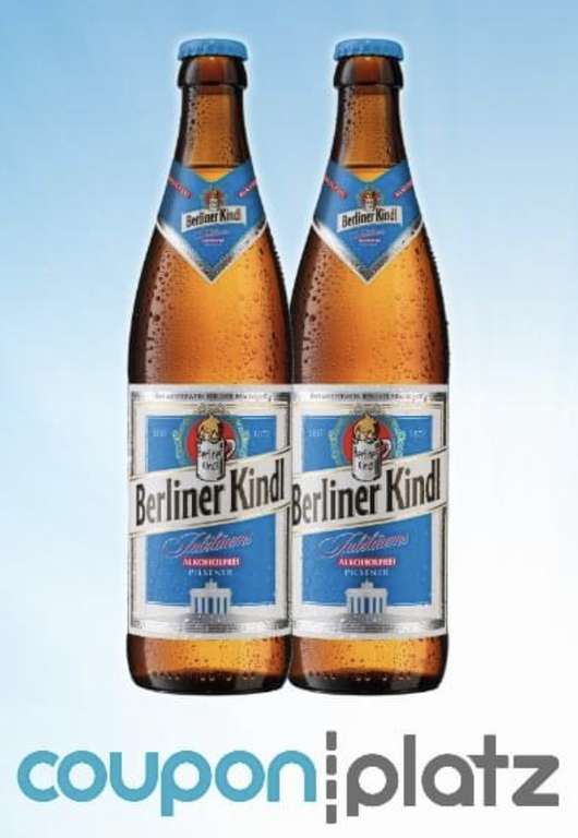 (Couponplatz Lokal BE / BB) 2 Flaschen Berliner Kindl Jubiläums Pilsener Alkoholfrei gratis