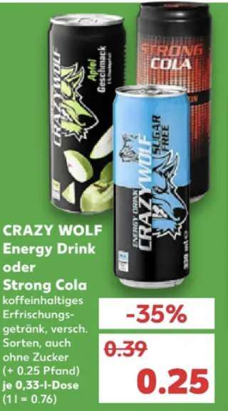 Crazy Wolf Energy Drink 330ml [Kaufland]