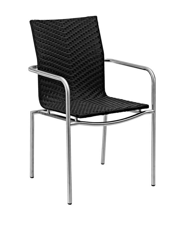 METRO Professional Stuhl Milano, Rattan - Edelstahl, Stück 35,70€