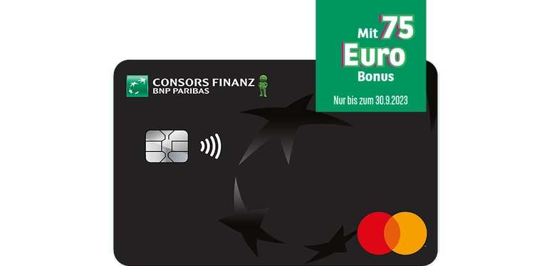 Consors Finanz & Shoop 40€ Cashback + 75€ Bonus für deinen validen Abschluss einer Kreditkarte
