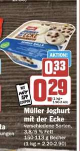 HIT: Müller Joghurt mit der Ecke, versch. Sorten (HIT App) / Normalpreis: 0,79€