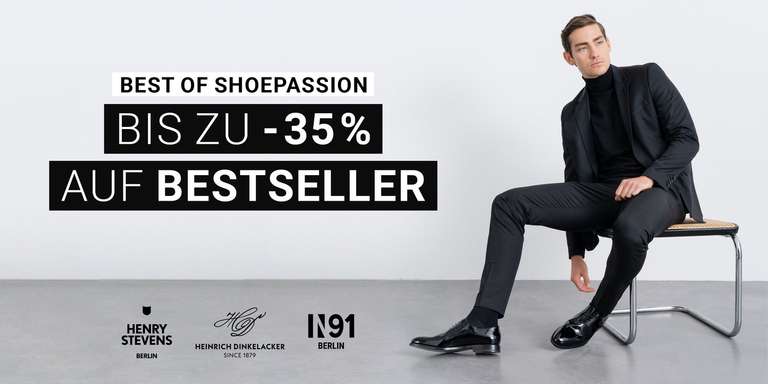 Bis 44% Rabatt bei Shoepassion (auch Bestseller!) | Hochwertige Herrenschuhe, Sneaker & Boots aus Leder made in Europe