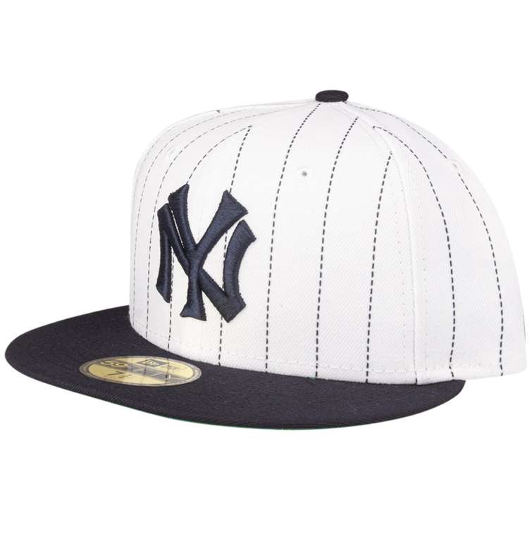 MLB New York Yankees Pinstripe Collection 50th Anniversary PATCH 59FIFTY New Era Cap oder Baseball Trikot Jersey