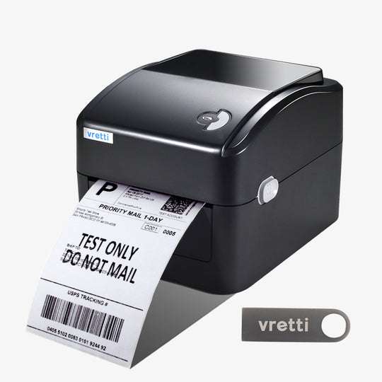 Vretti 420B Labeldrucker 4x6 Thermodrucker, 152 mm/s, USB, für Versandlabel usw.