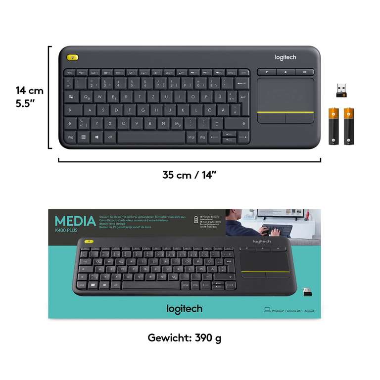 Logitech Kabellose Touch-Tastatur mit Touchpad