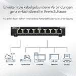 [Prime] NETGEAR GS308 LAN Gigabit Switch 8 Port (lüfterlos, robustes Metallgehäuse, Ein-/Ausschalter)