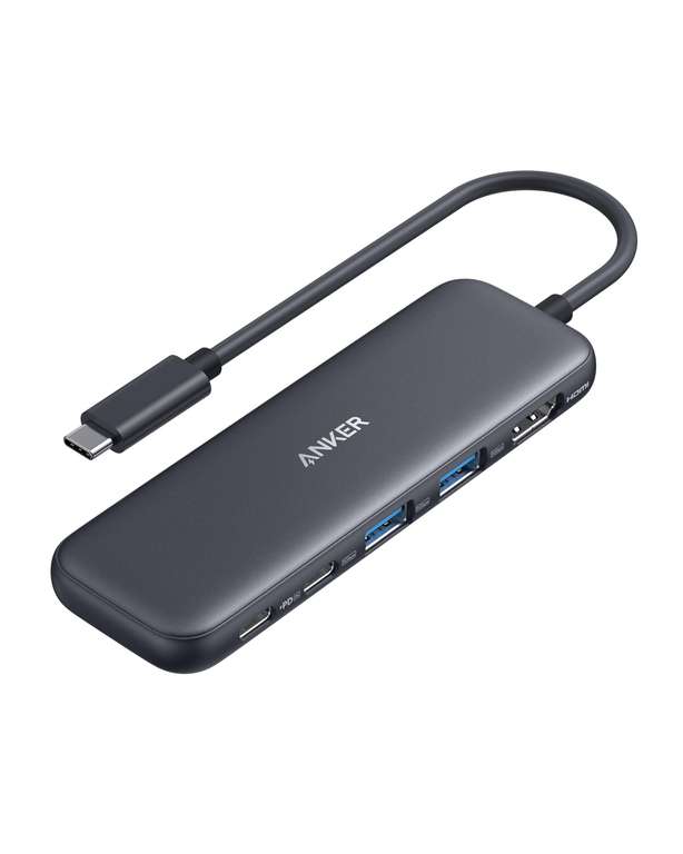 Anker USB C Hub, 332 USB-C Hub (5-in-1) mit 4K HDMI Display Port [Prime]