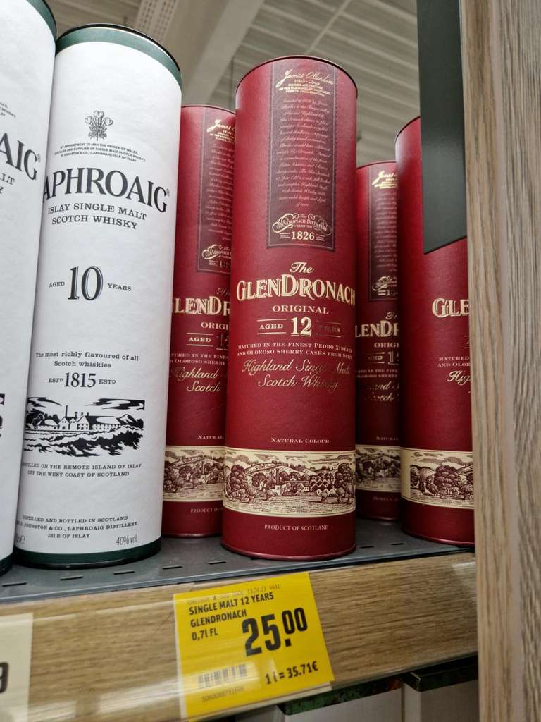 Glendronach 12 J für 25 € bei real in Mülheim-Kärlich