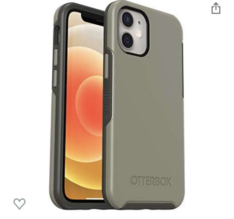 OtterBox Symmetry Hülle für iPhone 12 mini, dünne Hülle, Grau