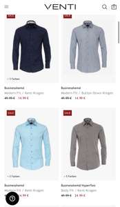 Venti Business Hemden teils für 13,49€