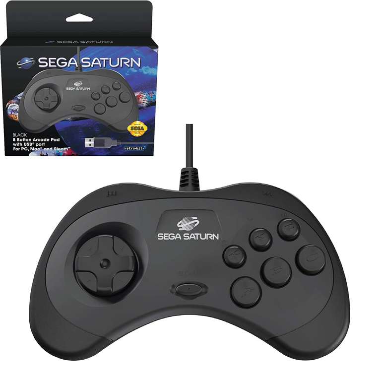 [Prime] Retro Bit SEGA Saturn Control Pad - Gamepad - Sega Saturn