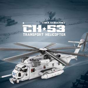 Reobrix Sikorsky CH-53E Super Stallion Transporthubschrauber für 35,22€, mit Münzeinsatz für 33,71€ / 2.192 Klemmbausteine [AliExpress]