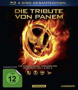 [Prime] Die Tribute von Panem - Gesamtedition (Blu-ray, 4 Discs, 9h 28min Gesamtlaufzeit)