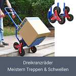 Juskys Treppensackkarre klappbar - Treppensteiger mit Hartgummireifen & Stahlrahmen - bis zu 100kg