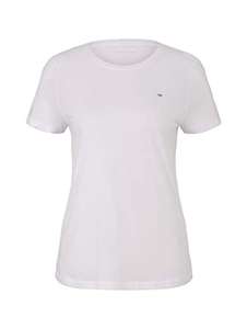 TOM TAILOR Damen Basic T-Shirt mit Logo-Stickerei, auch in Dunkelblau Gr XS bis 3XXL für 5,99€ (Prime)