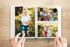 Fotoalbum reduziert + kostenloser Versand! Z.B. 30 x 20 cm ( A4 ) mit 24 Seiten für 11,98€ ( 170 Gramm glänzendes Papier )