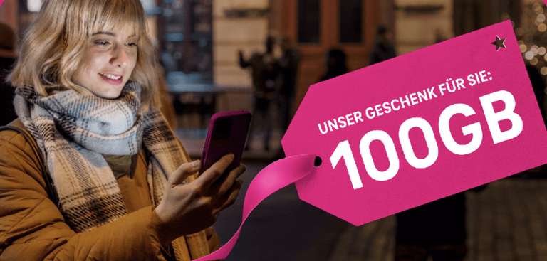100 GB Datenvolumen geschenkt für Mobilfunk-Kunden der Telekom