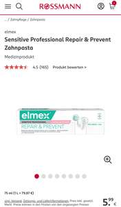 2x Elmex Zahnpasta Repair & prevent zahnpasta bei Abholung zum Bestpreis