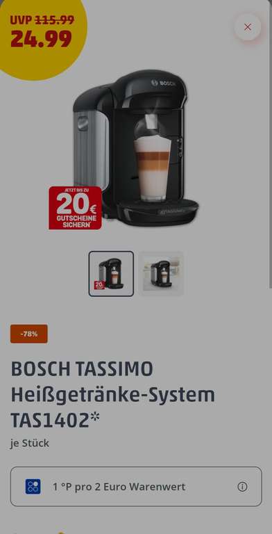 [Penny] Heißgetränke-System TAS1402, von Tassimo / Bosch
