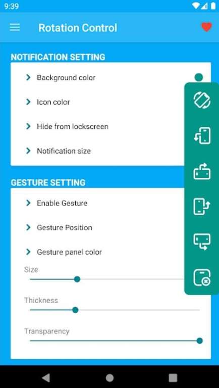 (Google Play Store) Rotation Control - Floating + 7 weitere Apps des Entwicklers für 0€ (Android, Tools)