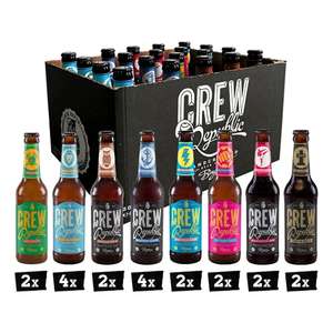 Sammeldeal CREW REPUBLIC Craft Bier z.B. Mix Probierset | inkl. 1,60€ Pfand (20 x 0,33l) oder komplette Kiste ab 26,99€