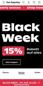 Peek & Cloppenburg - 15% auf alles im Online-Shop (Black Week)