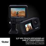 [Amazon] Rollei D6Pro Actioncam mit 5K-Video, 2,2" Touch, 30m Wasserschutz, 6-Achsen-Stabi & Mikro