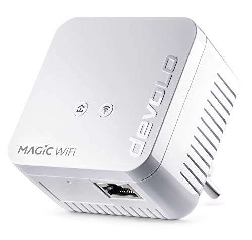 [Amazon] devolo WLAN Powerline Adapter, Magic 1 WiFi mini Erweiterungsadapter -bis zu 1.200 Mbit/s, Mesh WLAN, 1x LAN Anschluss, dLAN 2.0