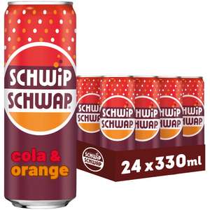 PFANDFEHLER SCHWIPSCHWAP, Das Original – Koffeinhaltiges Cola-Erfrischungsgetränk mit Orange, EINWEG Dose (24 x 0.33 l) [PRIME/Sparabo]