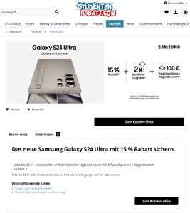 (Studenten) 15% Rabatt auf das Samsung Galaxy S24 Ultra