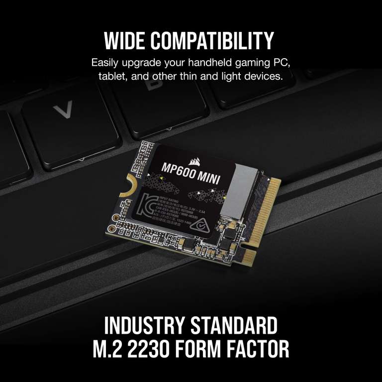 Corsair MP600 MINI 1TB M.2 NVMe PCIe x4 Gen4 2 SSD – M.2 2230 (Steam Deck z.B)