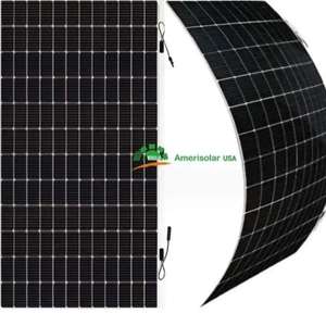 Flexibles Solarmodul Monokristallin PV Panel // Amerisolar AS-FL6M144 430W // für Dach Wohnwagen oder Boot // 0,38 €/W