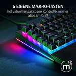 Razer BlackWidow V4 mechanische Tastatur | Full-Size | Metallgehäuse | Razer GREEN Clicky Gen3 Switches | RGB LEDs | inkl. Handballenauflage
