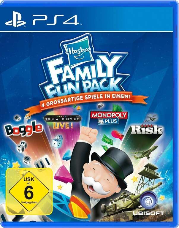 Hasbro Family Fun Pack PS4 Sony PlayStation 4 Spiel Familienspiel Monopoly Risk