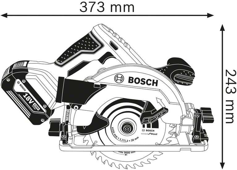 Bosch GKS 18V-57 G L-Boxx + Führungsschiene FSN 1400 + ProDeal