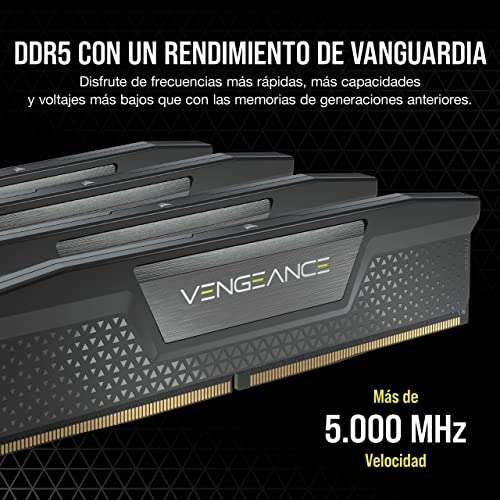 [Amazon.es] Corsair VENGEANCE DDR5 32GB (2 x 16GB) 5600MHz CL36-36-36-76, Intel XMP 3.0 (CMK32GX5M2B5600C36)