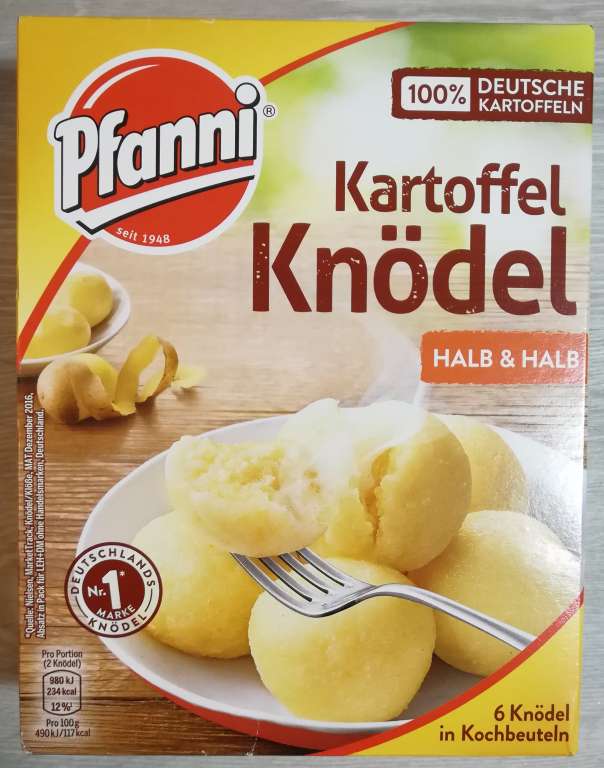 [Lokal Aldi Süd Burglengenfeld] Pfanni Kartoffel Knödel halb&halb 6 Stück für 0,29 €