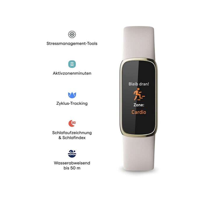 Fitbit Luxe – Aktivitäts-Tracker Damen / Herren für Fitness & Wohlbefinden – Herzfrequenzmessung, Stressmanagement & Schlafanalyse