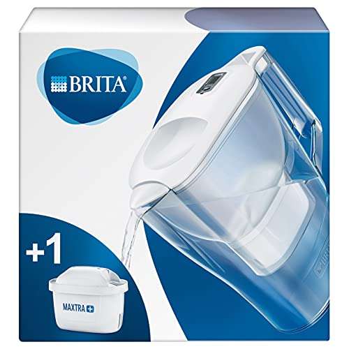 BRITA Wasserfilter Aluna weiß / robuste Kanne inkl. 1 MAXTRA+ Filterkartusche