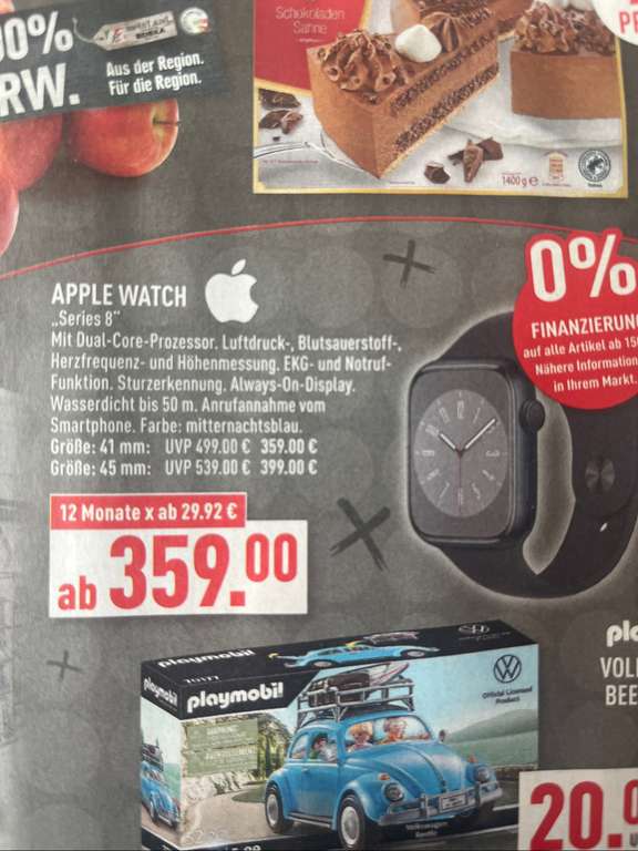 Apple Watch 8 45mm GPS Mitternachtsblau (Lokal Bielefeld)