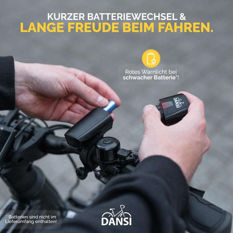 Gutes StVZO-Fahrradlichter-Set von Dansi (Batterie)