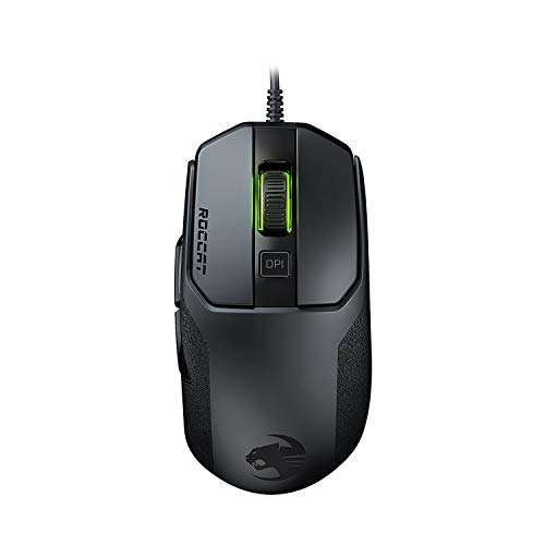 [Prime] Roccat Kain 100 AIMO RGB Gaming Maus ohne Mauspad (8.500 Dpi Pro-Optic R8, 89G leicht, Titan Click Technologie), schwarz