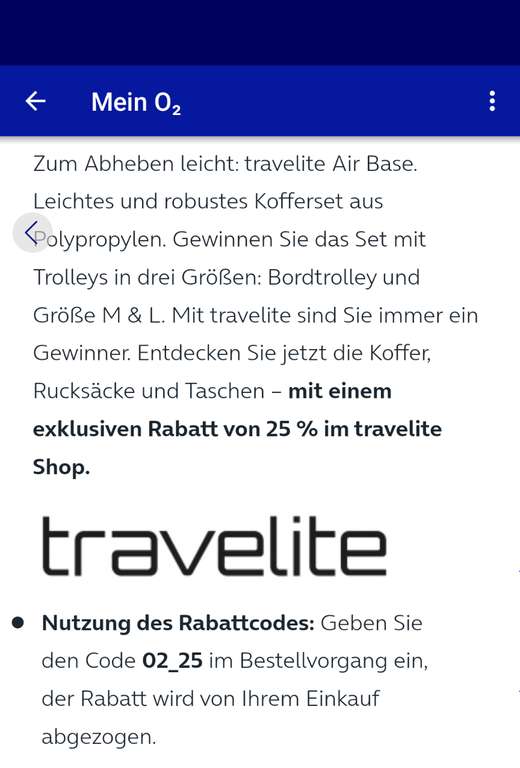 25% Gutschein bei Travellite (Koffer, Taschen, Rucksäcke)