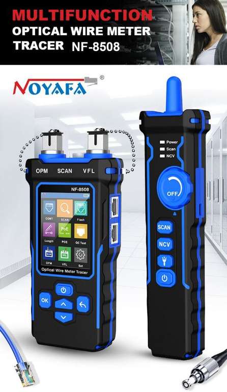 Noyafa NF-8508 Netzwerkkabel-Test Kit, Glasfaser-Testgerät