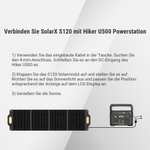 Powerness Hiker U500 Tragbare Powerstation mit SolarX S120 Solarpanel