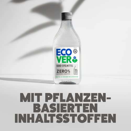(Prime Spar-Abo) Sammeldeal 10% Coupons auf Ecover Produkte z.B. Zero Hand-Spülmittel (450 ml), nachhaltiges Spülmittel oder Weichspüler
