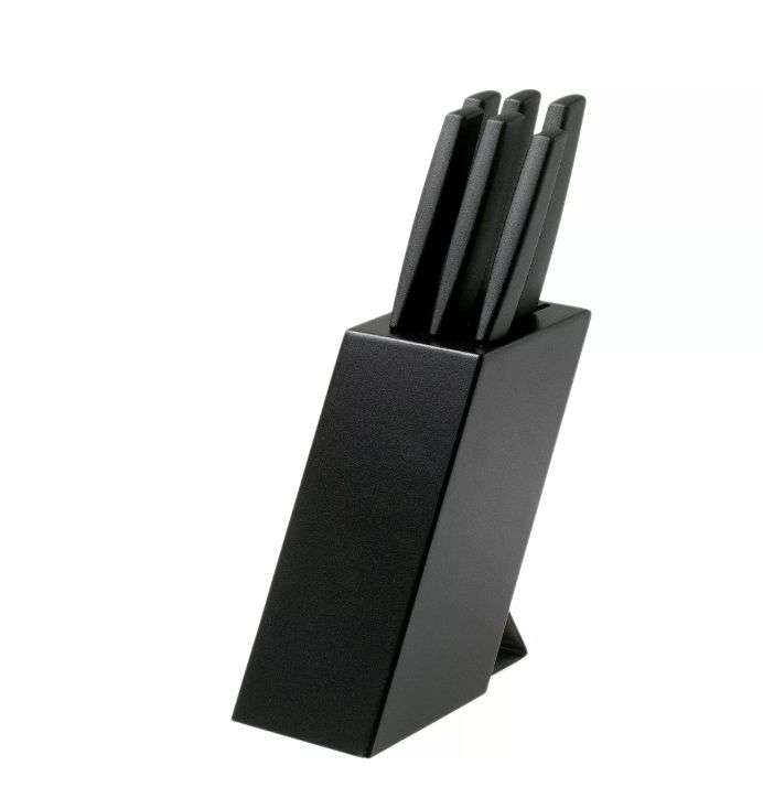 Victorinox Swiss Modern Messerblock, 6-teilig, schwarz, Buchenholz schwarz - Prime
