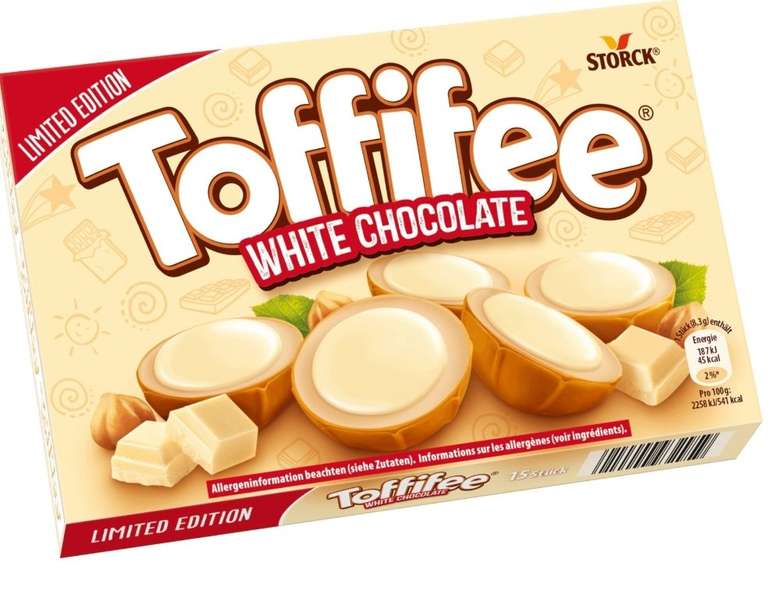 Limited Edition Toffifee White Chocolate – Haselnuss in Caramel mit heller Creme und weißer Schokolade